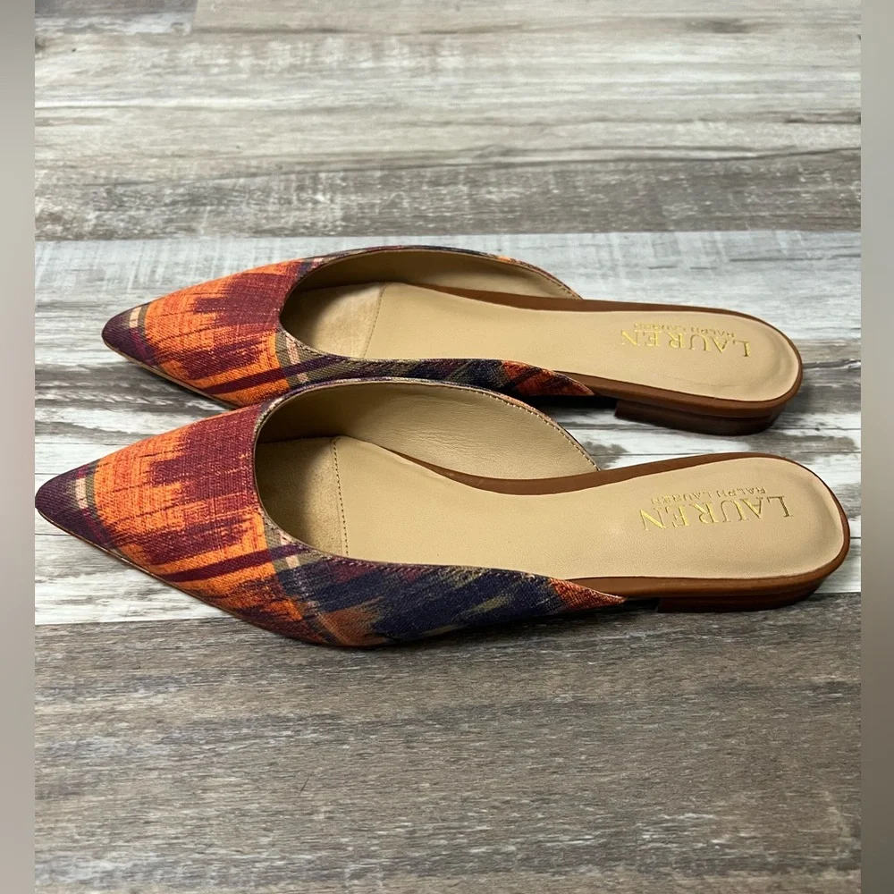 Lauren Ralph Lauren Women's Londyn‎ Slip-On Pointed-Toe Flat Mules 6